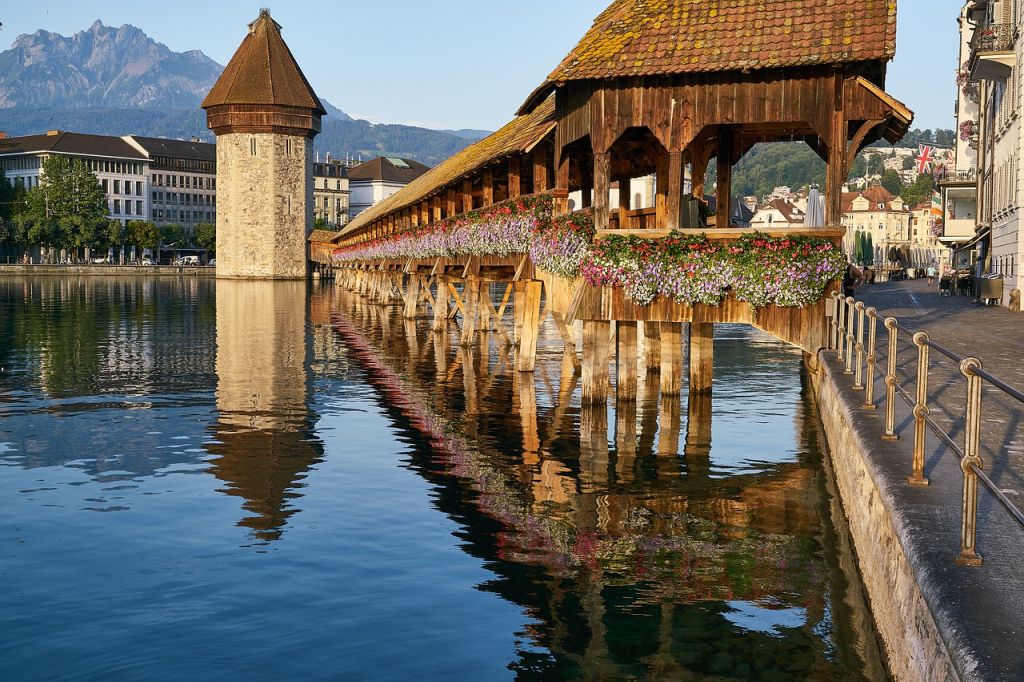 Kapellbrucke, Chapel Bridge Lucerne