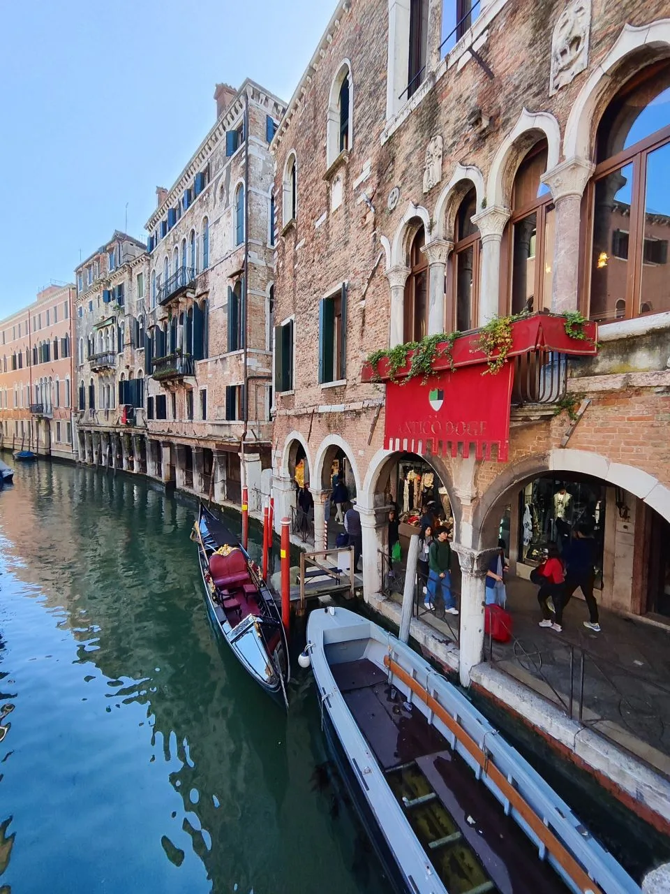 Venice canal with gondolas